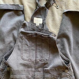 BLACK/GRAY american eagle overalls